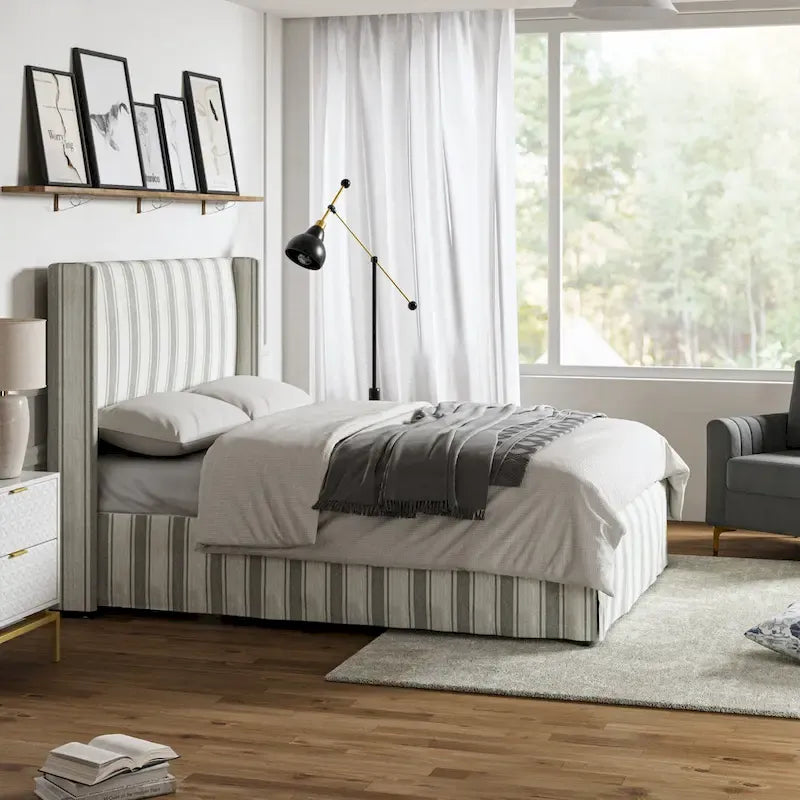 Louise Letto Imbottito in Metallo con Fodera Lavabile Tradizionale di HULALA HOME