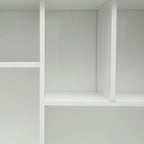 Scrivania per computer con alzata e 3 cassetti | Marrone / Bianco / Rovere | 1 persona
