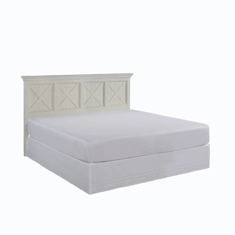 Set Testiera e Comodino King Off-White X-Frame 2 pezzi