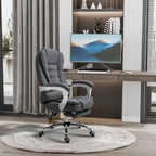 Sedia da ufficio con schienale alto e poggiapiedi Pebble Grey, singola
