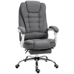 Sedia da ufficio con schienale alto e poggiapiedi Pebble Grey, singola