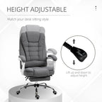 Sedia da ufficio con schienale alto e poggiapiedi Pebble Grey, singola