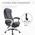Sedia da ufficio con schienale alto e poggiapiedi Pebble Grey, singola