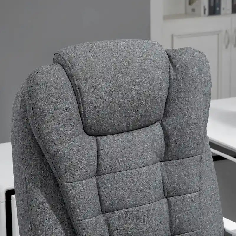 Sedia da ufficio con schienale alto e poggiapiedi Pebble Grey, singola