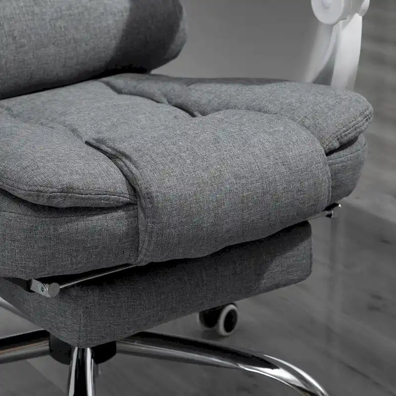 Sedia da ufficio con schienale alto e poggiapiedi Pebble Grey, singola