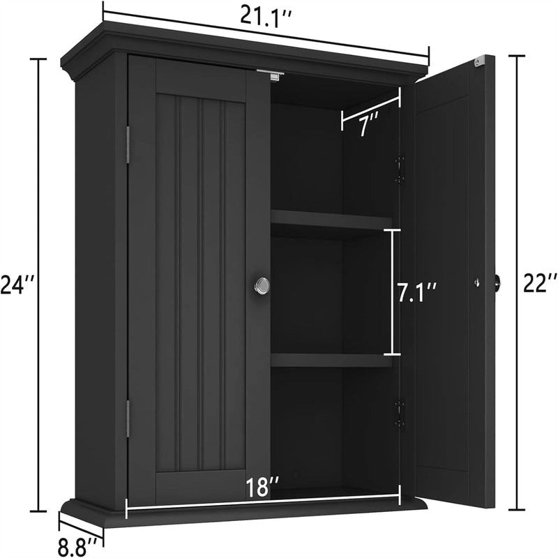 Pensile a 2 ante multicolore, 61 cm (A) × 53,6 cm (L) × 22,4 cm (P), montaggio a 1 persona