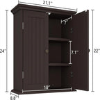 Pensile a 2 ante multicolore, 61 cm (A) × 53,6 cm (L) × 22,4 cm (P), montaggio a 1 persona