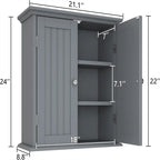Pensile a 2 ante multicolore, 61 cm (A) × 53,6 cm (L) × 22,4 cm (P), montaggio a 1 persona