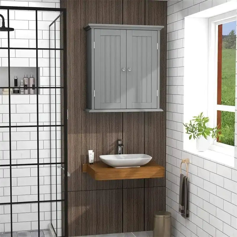 Pensile a 2 ante multicolore, 61 cm (A) × 53,6 cm (L) × 22,4 cm (P), montaggio a 1 persona