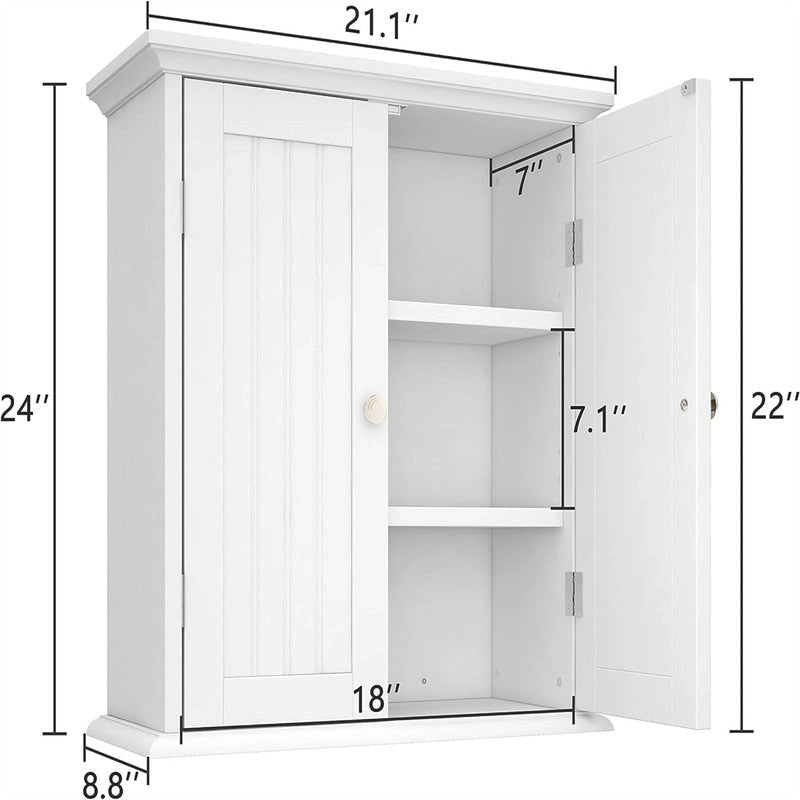 Pensile a 2 ante multicolore, 61 cm (A) × 53,6 cm (L) × 22,4 cm (P), montaggio a 1 persona
