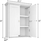 Pensile a 2 ante multicolore, 61 cm (A) × 53,6 cm (L) × 22,4 cm (P), montaggio a 1 persona