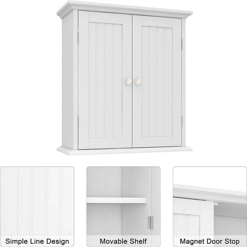 Pensile a 2 ante multicolore, 61 cm (A) × 53,6 cm (L) × 22,4 cm (P), montaggio a 1 persona