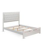 Set camera da letto Queen bianco, stile moderno, legno ingegnerizzato, 1 persona (opzioni da 2 a 6 pezzi)