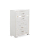 Set camera da letto Queen bianco, stile moderno, legno ingegnerizzato, 1 persona (opzioni da 2 a 6 pezzi)