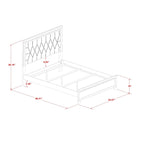 Set camera da letto Queen bianco, stile moderno, legno ingegnerizzato, 1 persona (opzioni da 2 a 6 pezzi)