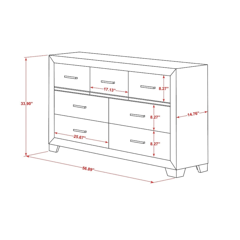 Set camera da letto Queen bianco, stile moderno, legno ingegnerizzato, 1 persona (opzioni da 2 a 6 pezzi)