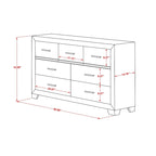 Set camera da letto Queen bianco, stile moderno, legno ingegnerizzato, 1 persona (opzioni da 2 a 6 pezzi)