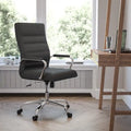 Sedia da ufficio girevole in similpelle con schienale alto, colori assortiti, struttura cromata/nera/dorata/oro rosa – 1 Persona