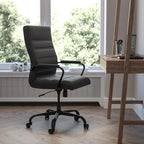 Sedia da ufficio girevole in similpelle con schienale alto, colori assortiti, struttura cromata/nera/dorata/oro rosa – 1 Persona