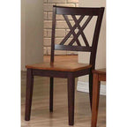 Set da pranzo allungabile rotondo bicolore color moka, 4-6 posti