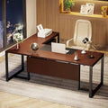 Scrivania direzionale a L con schedario mobile, multicolore, 1 persona