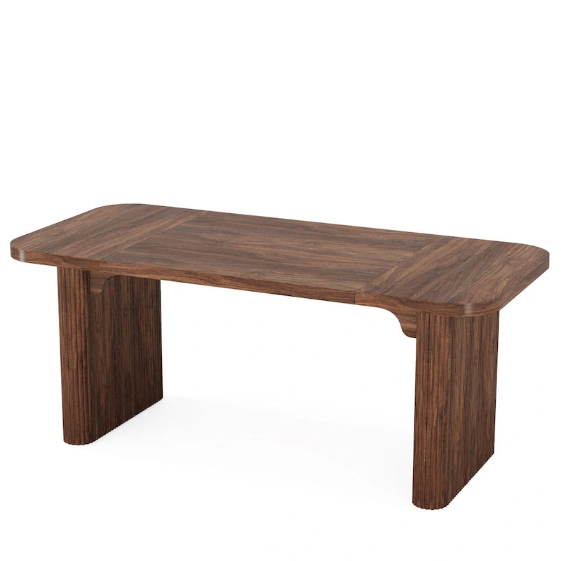 Scrivania da computer rettangolare individuale, naturale/marrone, larga 157 cm