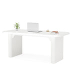 Scrivania da computer rettangolare individuale, naturale/marrone, larga 157 cm