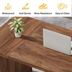Scrivania da computer rettangolare individuale, naturale/marrone, larga 157 cm