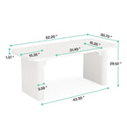 Scrivania da computer rettangolare individuale, naturale/marrone, larga 157 cm
