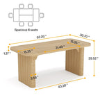 Scrivania da computer rettangolare individuale, naturale/marrone, larga 157 cm