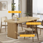 Scrivania da computer rettangolare individuale, naturale/marrone, larga 157 cm