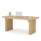 Scrivania da computer rettangolare individuale, naturale/marrone, larga 157 cm