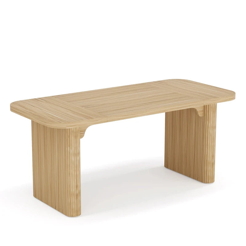 Scrivania da computer rettangolare individuale, naturale/marrone, larga 157 cm