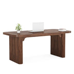 Scrivania da computer rettangolare individuale, naturale/marrone, larga 157 cm
