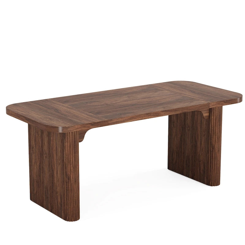 Scrivania da computer rettangolare individuale, naturale/marrone, larga 157 cm