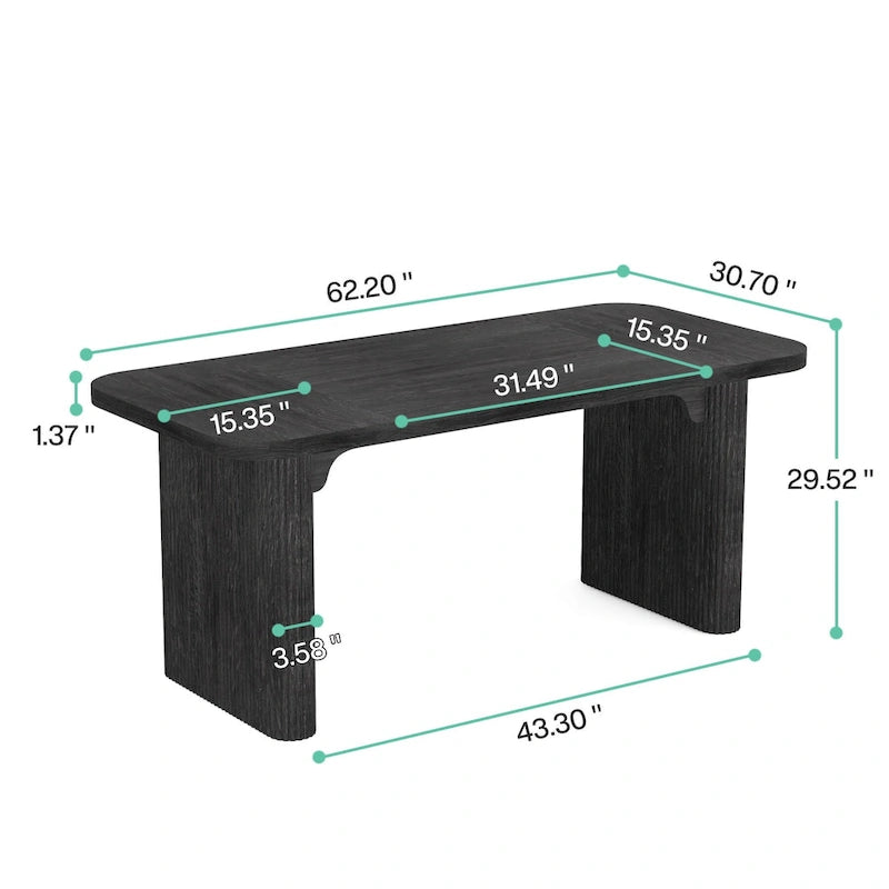 Scrivania da computer rettangolare individuale, naturale/marrone, larga 157 cm