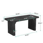 Scrivania da computer rettangolare individuale, naturale/marrone, larga 157 cm
