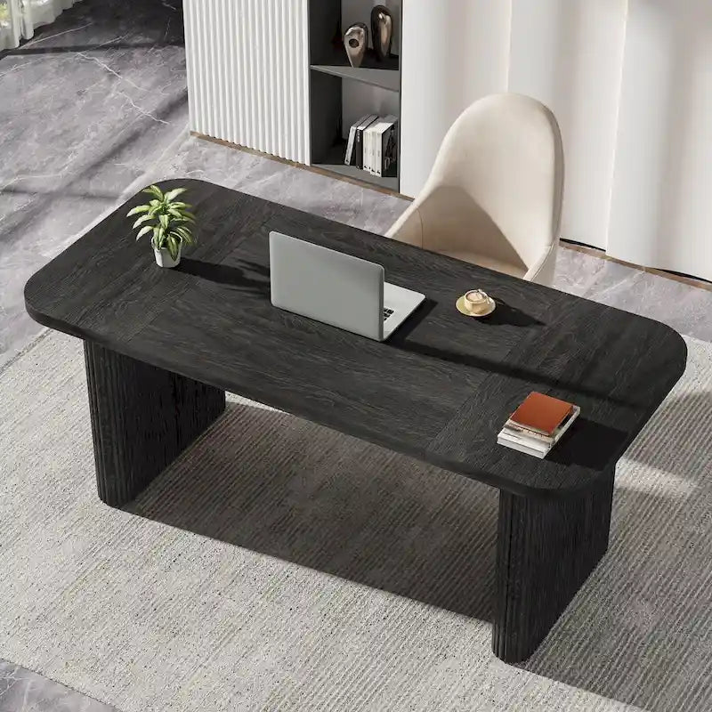 Scrivania da computer rettangolare individuale, naturale/marrone, larga 157 cm
