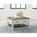 Signature Design by Ashley Darborn Gray/Brown Lift-Top Coffee Table - 35.5 W x 35.5 D x 19.38 H