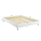 Letto matrimoniale King Size in legno massello di pino, sbiancato, per 2 persone