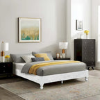 Letto matrimoniale King Size in legno massello di pino, sbiancato, per 2 persone