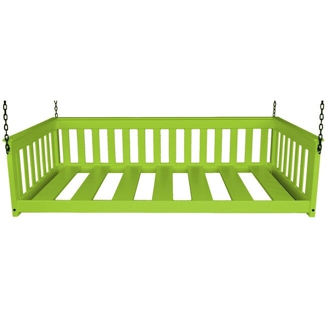 Daybed sospeso a due posti multicolore con catena, pino massello, 1 persona
