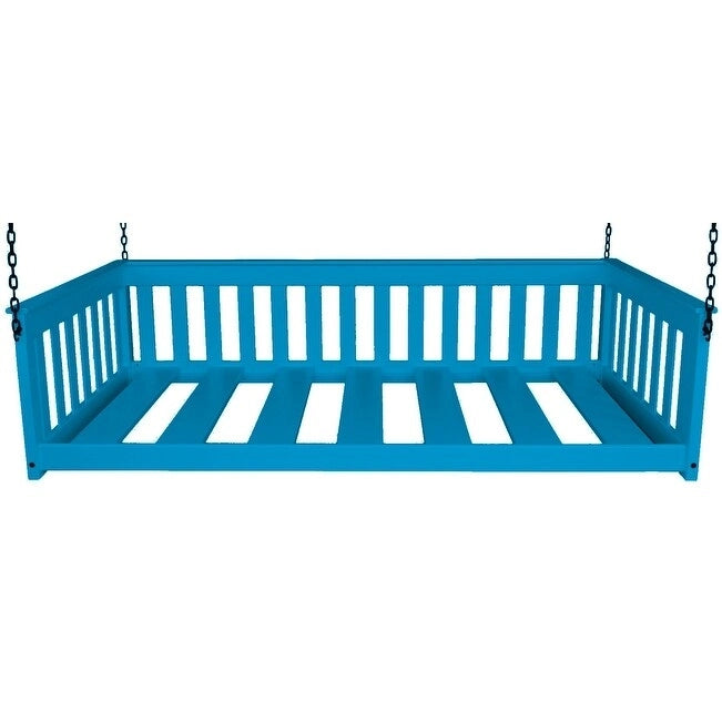 Daybed sospeso a due posti multicolore con catena, pino massello, 1 persona