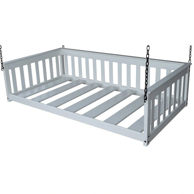 Daybed sospeso a due posti multicolore con catena, pino massello, 1 persona