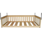 Daybed sospeso a due posti multicolore con catena, pino massello, 1 persona