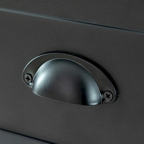 Credenza a 4 cassetti – Blu/Nero, Finitura opaca, Montaggio singolo