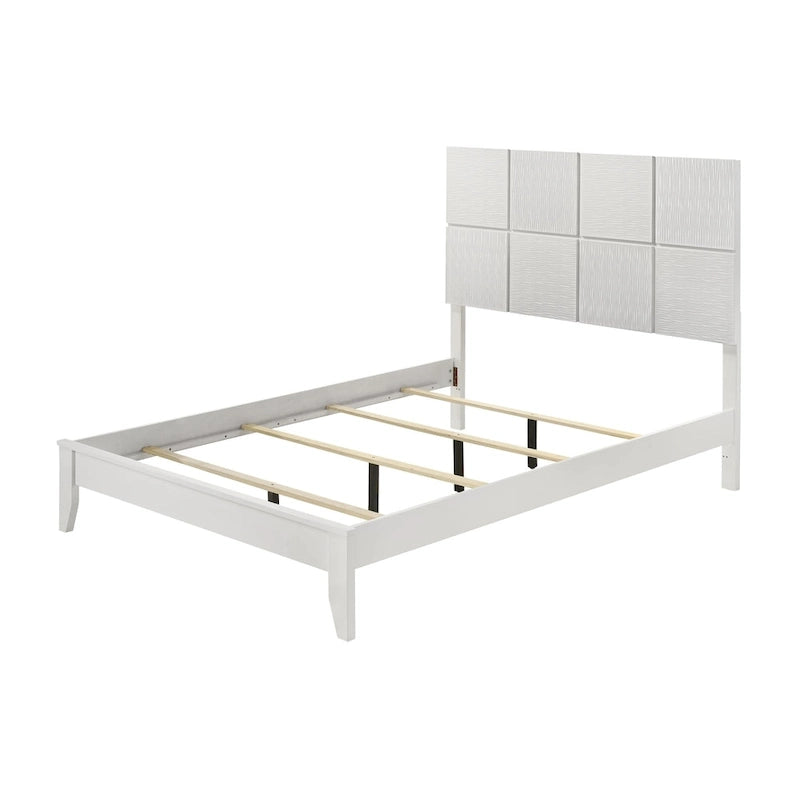 Camera da letto con pannelli bianchi, 4 pezzi, piazza e mezza/matrimoniale/king size, 1-2 posti letto