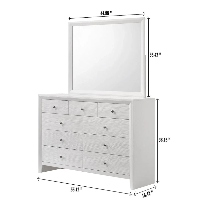 Camera da letto con pannelli bianchi, 4 pezzi, piazza e mezza/matrimoniale/king size, 1-2 posti letto