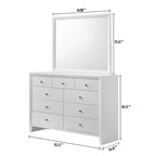 Camera da letto con pannelli bianchi, 4 pezzi, piazza e mezza/matrimoniale/king size, 1-2 posti letto