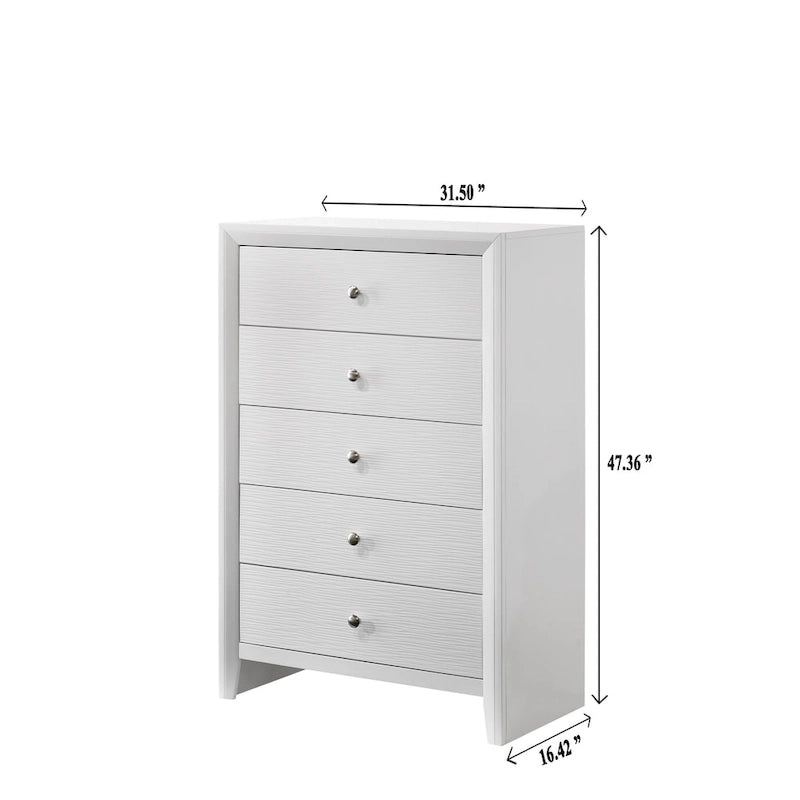 Camera da letto con pannelli bianchi, 4 pezzi, piazza e mezza/matrimoniale/king size, 1-2 posti letto